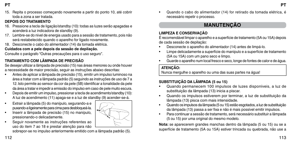 Manutenção | Imetec BELLISSIMA FLASH & GO PLUS User Manual | Page 60 / 63