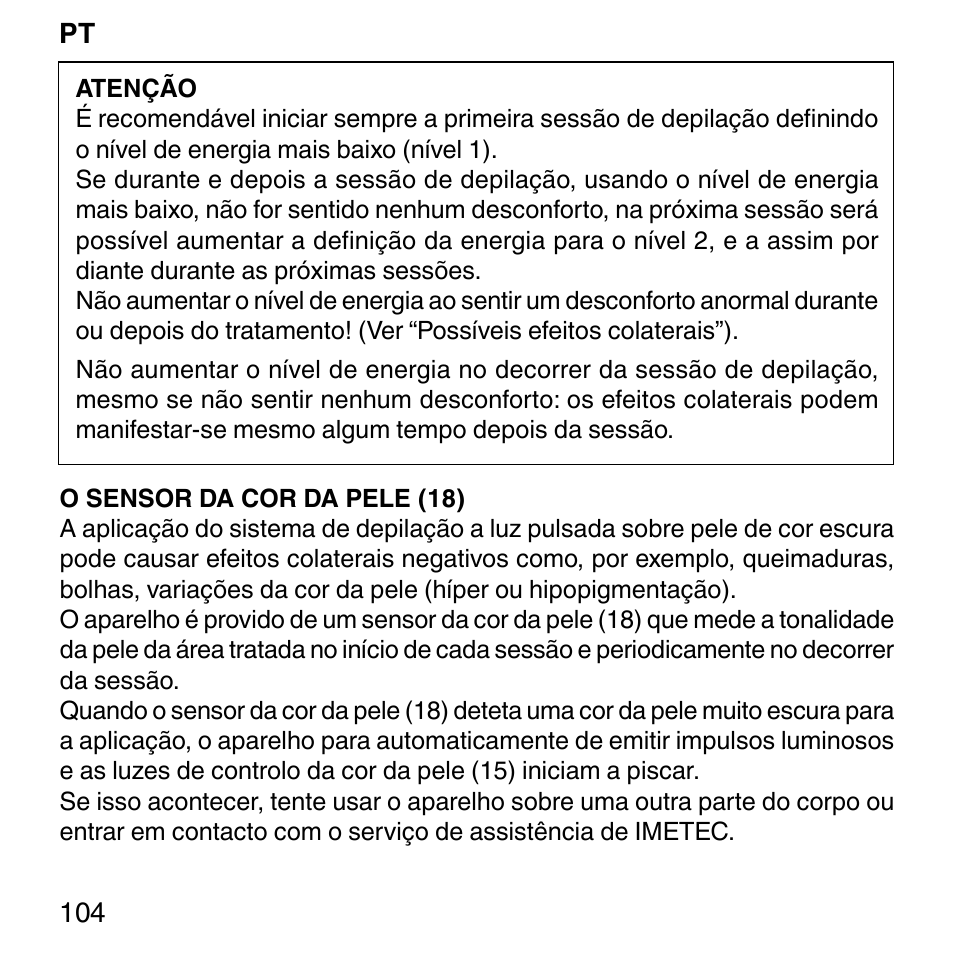 Imetec BELLISSIMA SENSEPIL LUX User Manual | Page 108 / 118