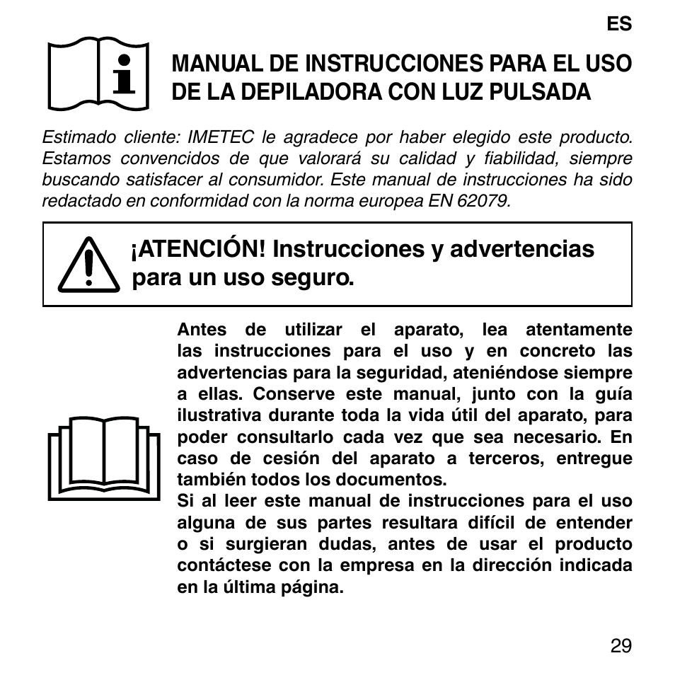 Imetec BELLISSIMA SENSEPIL LUX User Manual | Page 33 / 118