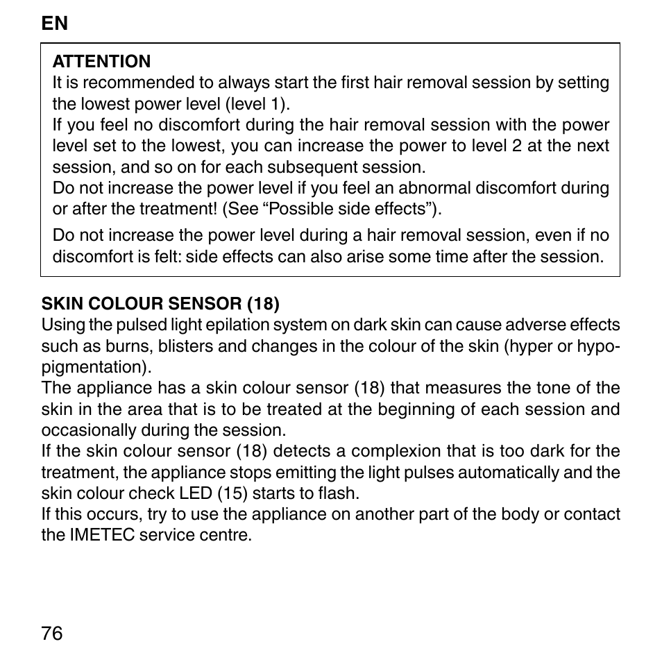 Imetec BELLISSIMA SENSEPIL LUX User Manual | Page 80 / 118