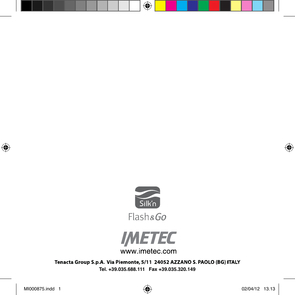 Imetec BELLISSIMA FLASH & GO DISPOSABLE LAMP User Manual | 146 pages