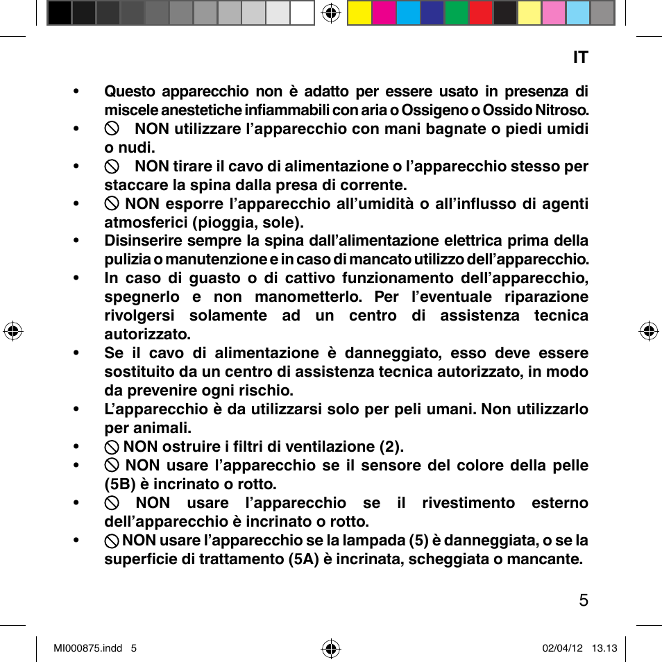 Imetec BELLISSIMA FLASH & GO DISPOSABLE LAMP User Manual | Page 11 / 146