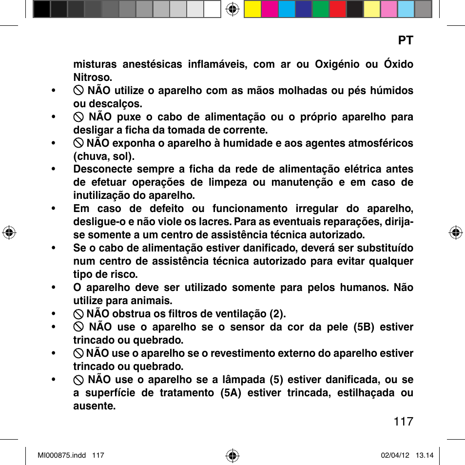 Imetec BELLISSIMA FLASH & GO DISPOSABLE LAMP User Manual | Page 123 / 146