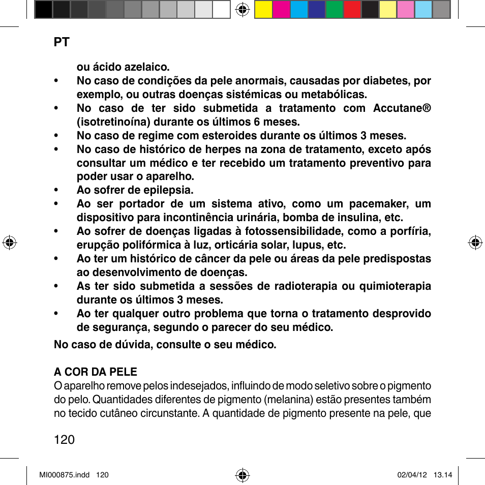 Imetec BELLISSIMA FLASH & GO DISPOSABLE LAMP User Manual | Page 126 / 146