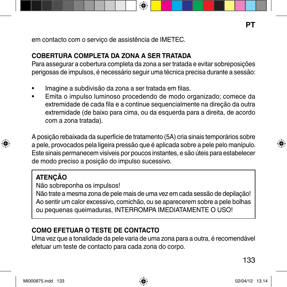 Imetec BELLISSIMA FLASH & GO DISPOSABLE LAMP User Manual | Page 139 / 146