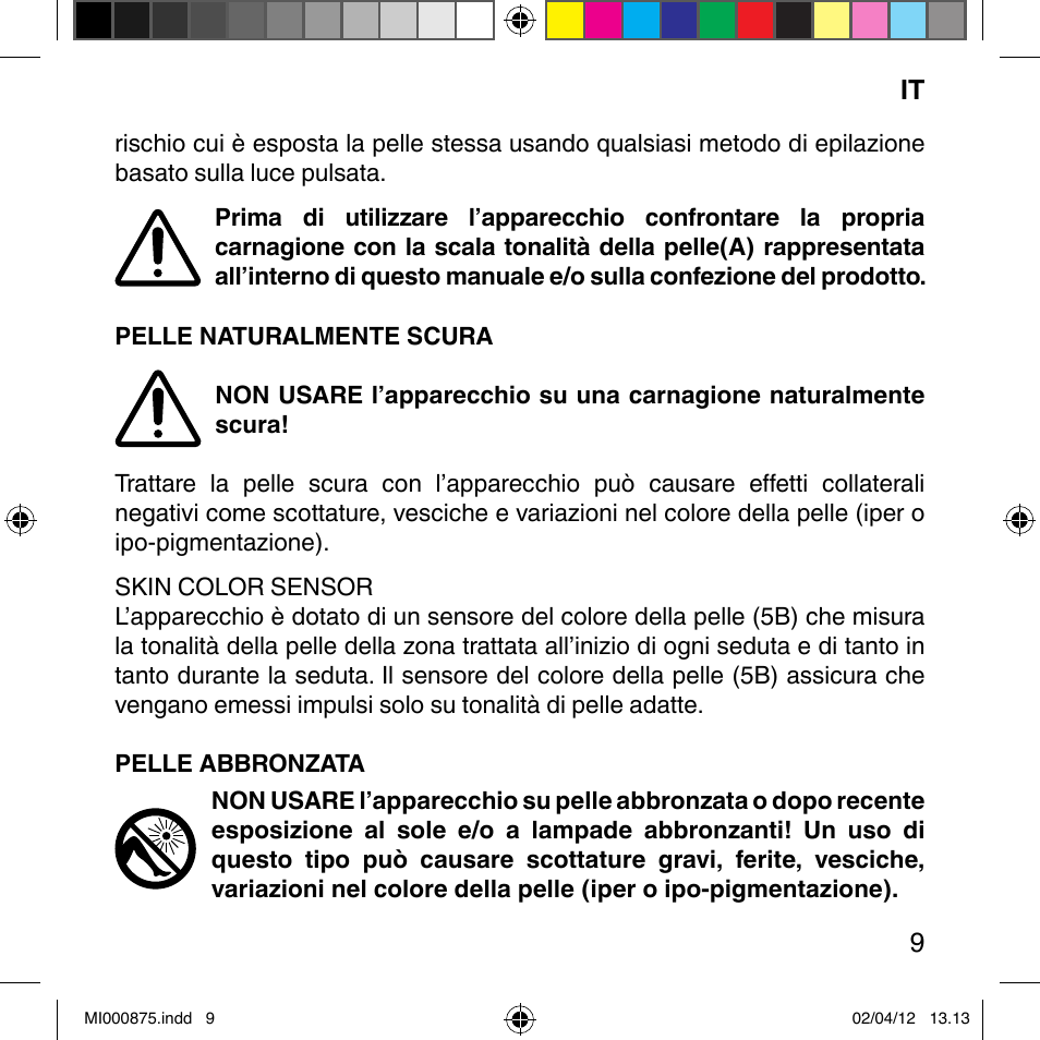 Imetec BELLISSIMA FLASH & GO DISPOSABLE LAMP User Manual | Page 15 / 146