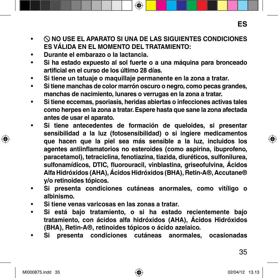 Imetec BELLISSIMA FLASH & GO DISPOSABLE LAMP User Manual | Page 41 / 146