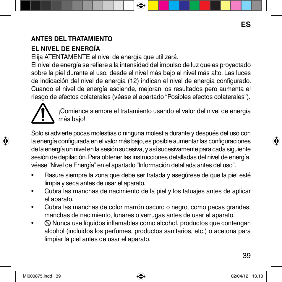 Imetec BELLISSIMA FLASH & GO DISPOSABLE LAMP User Manual | Page 45 / 146