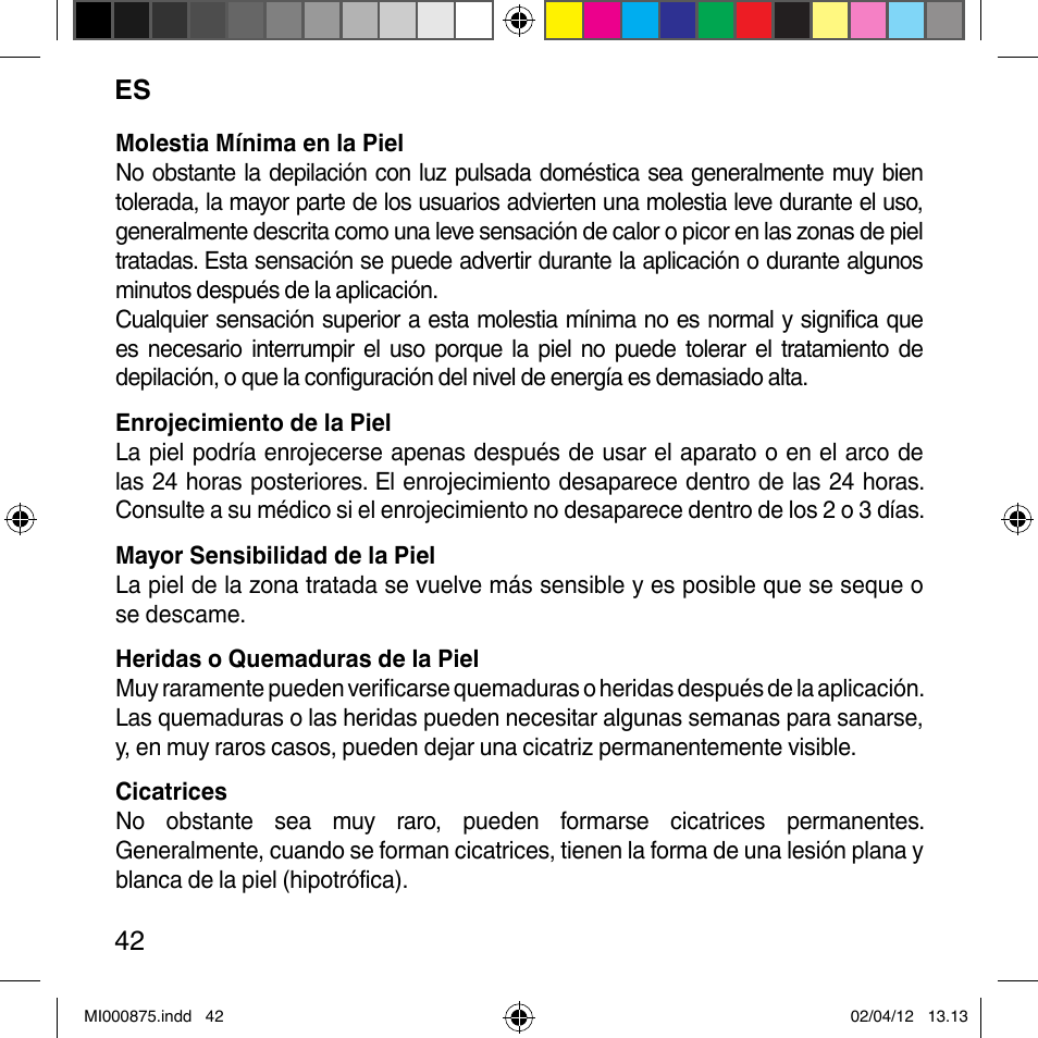 Imetec BELLISSIMA FLASH & GO DISPOSABLE LAMP User Manual | Page 48 / 146