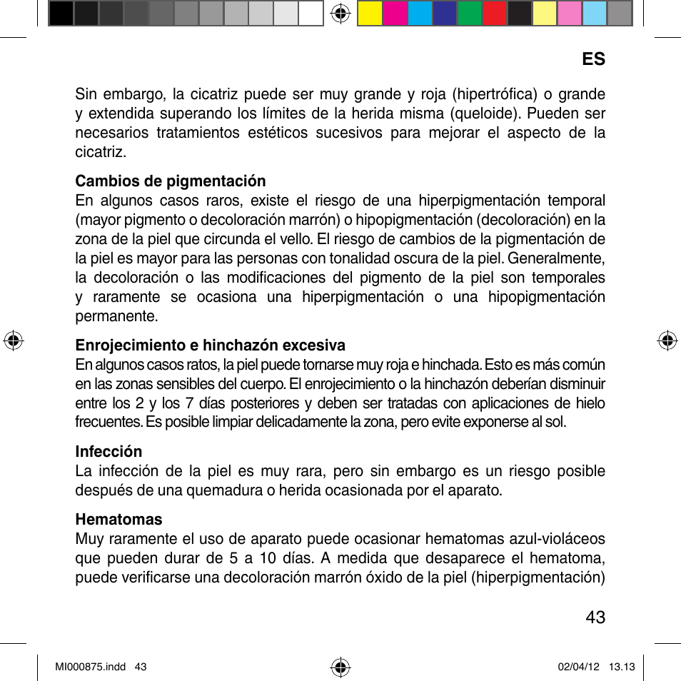 Imetec BELLISSIMA FLASH & GO DISPOSABLE LAMP User Manual | Page 49 / 146
