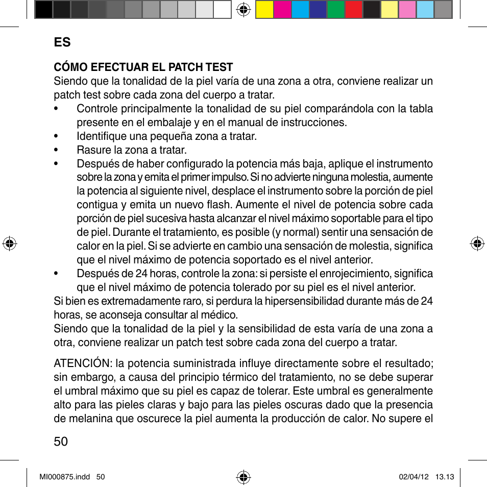 Imetec BELLISSIMA FLASH & GO DISPOSABLE LAMP User Manual | Page 56 / 146