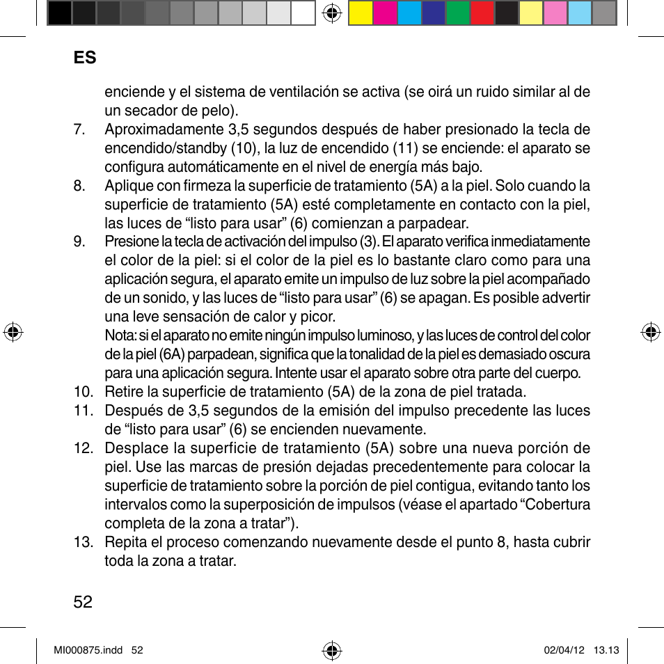 Imetec BELLISSIMA FLASH & GO DISPOSABLE LAMP User Manual | Page 58 / 146