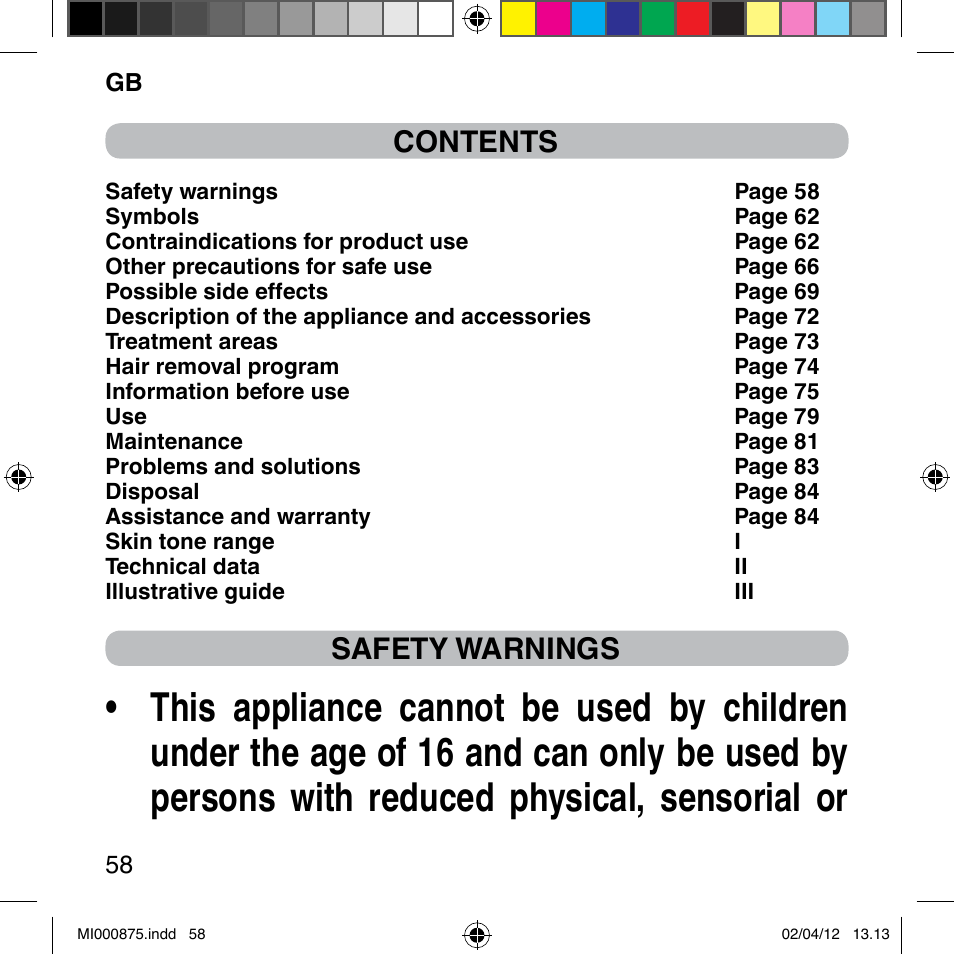 Imetec BELLISSIMA FLASH & GO DISPOSABLE LAMP User Manual | Page 64 / 146