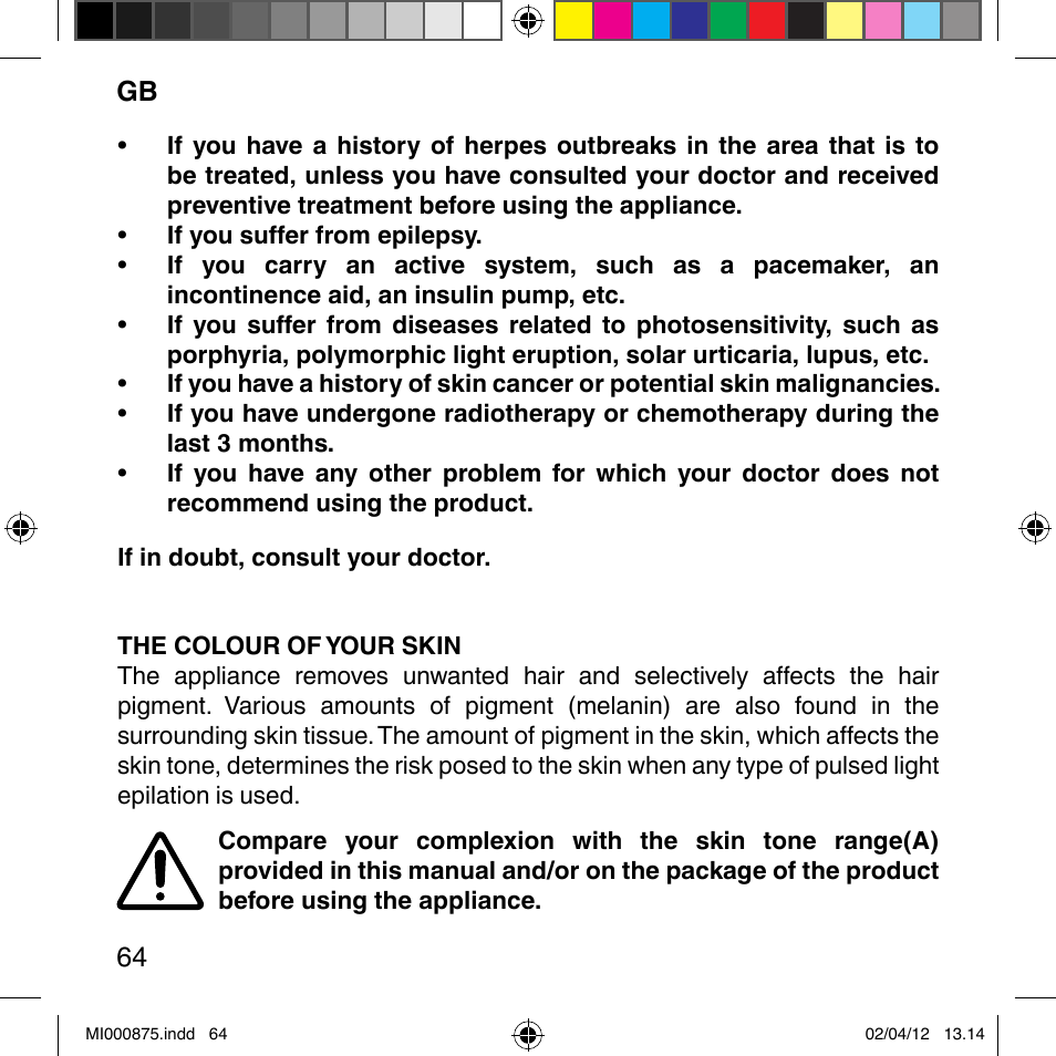 Imetec BELLISSIMA FLASH & GO DISPOSABLE LAMP User Manual | Page 70 / 146