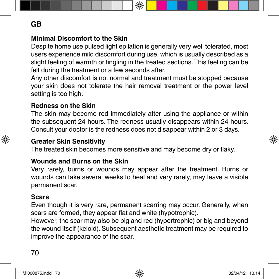 Imetec BELLISSIMA FLASH & GO DISPOSABLE LAMP User Manual | Page 76 / 146