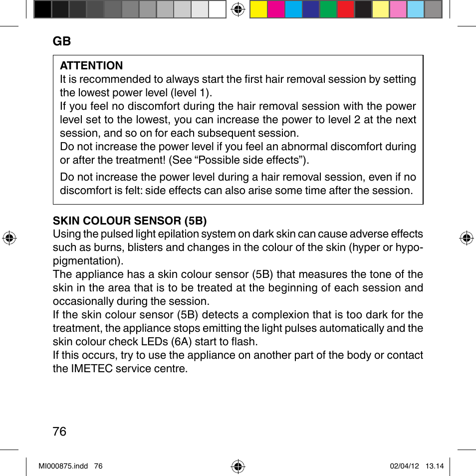 Imetec BELLISSIMA FLASH & GO DISPOSABLE LAMP User Manual | Page 82 / 146