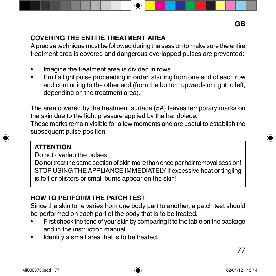 Imetec BELLISSIMA FLASH & GO DISPOSABLE LAMP User Manual | Page 83 / 146