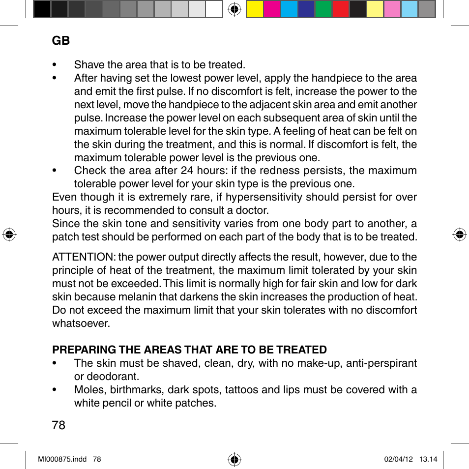 Imetec BELLISSIMA FLASH & GO DISPOSABLE LAMP User Manual | Page 84 / 146
