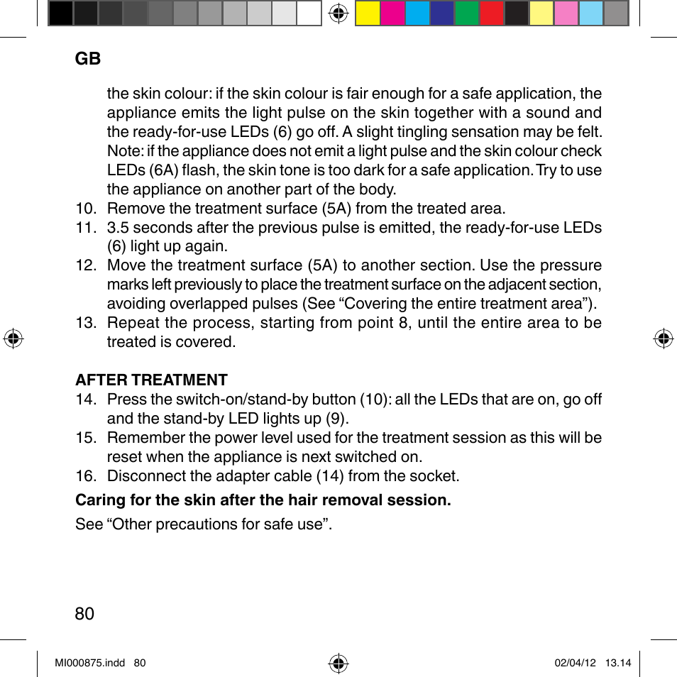 Imetec BELLISSIMA FLASH & GO DISPOSABLE LAMP User Manual | Page 86 / 146