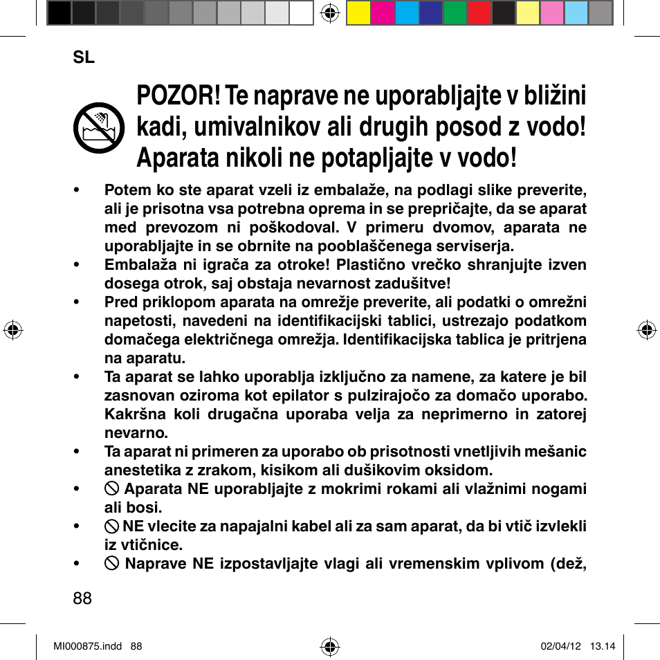 Imetec BELLISSIMA FLASH & GO DISPOSABLE LAMP User Manual | Page 94 / 146