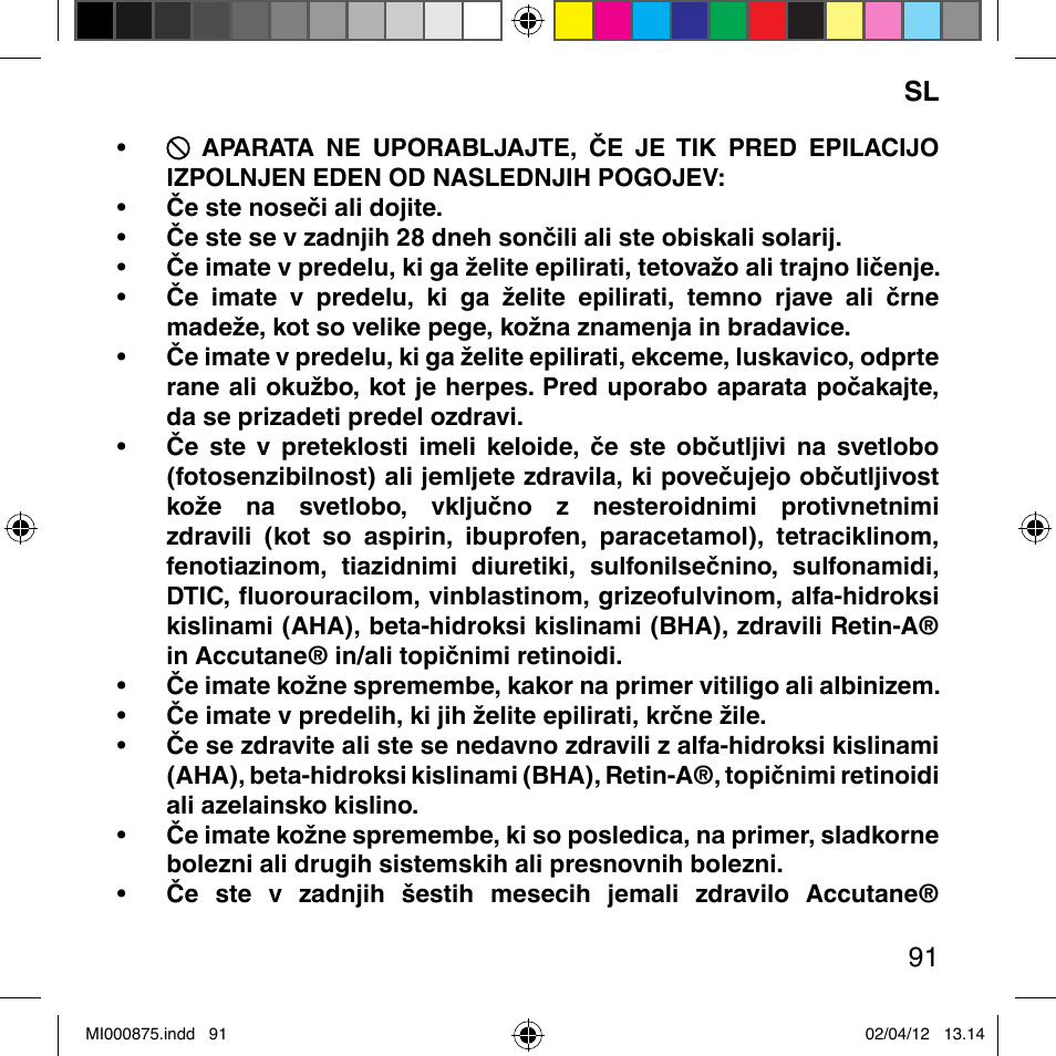 Imetec BELLISSIMA FLASH & GO DISPOSABLE LAMP User Manual | Page 97 / 146