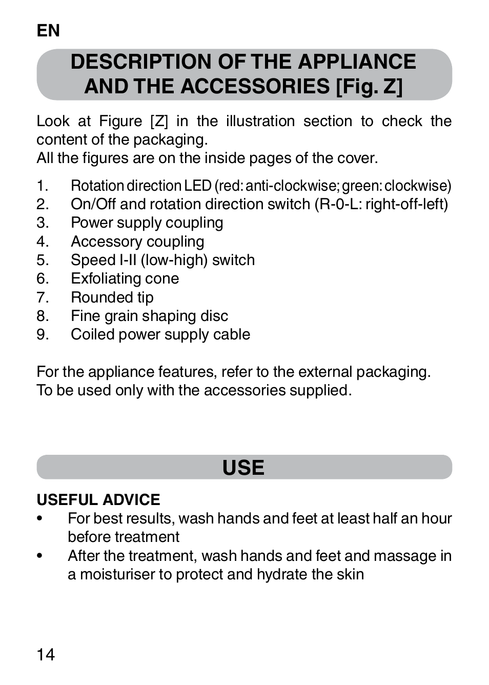 Imetec BELLISSIMA SENSITIVE MP1 100 User Manual | Page 16 / 29