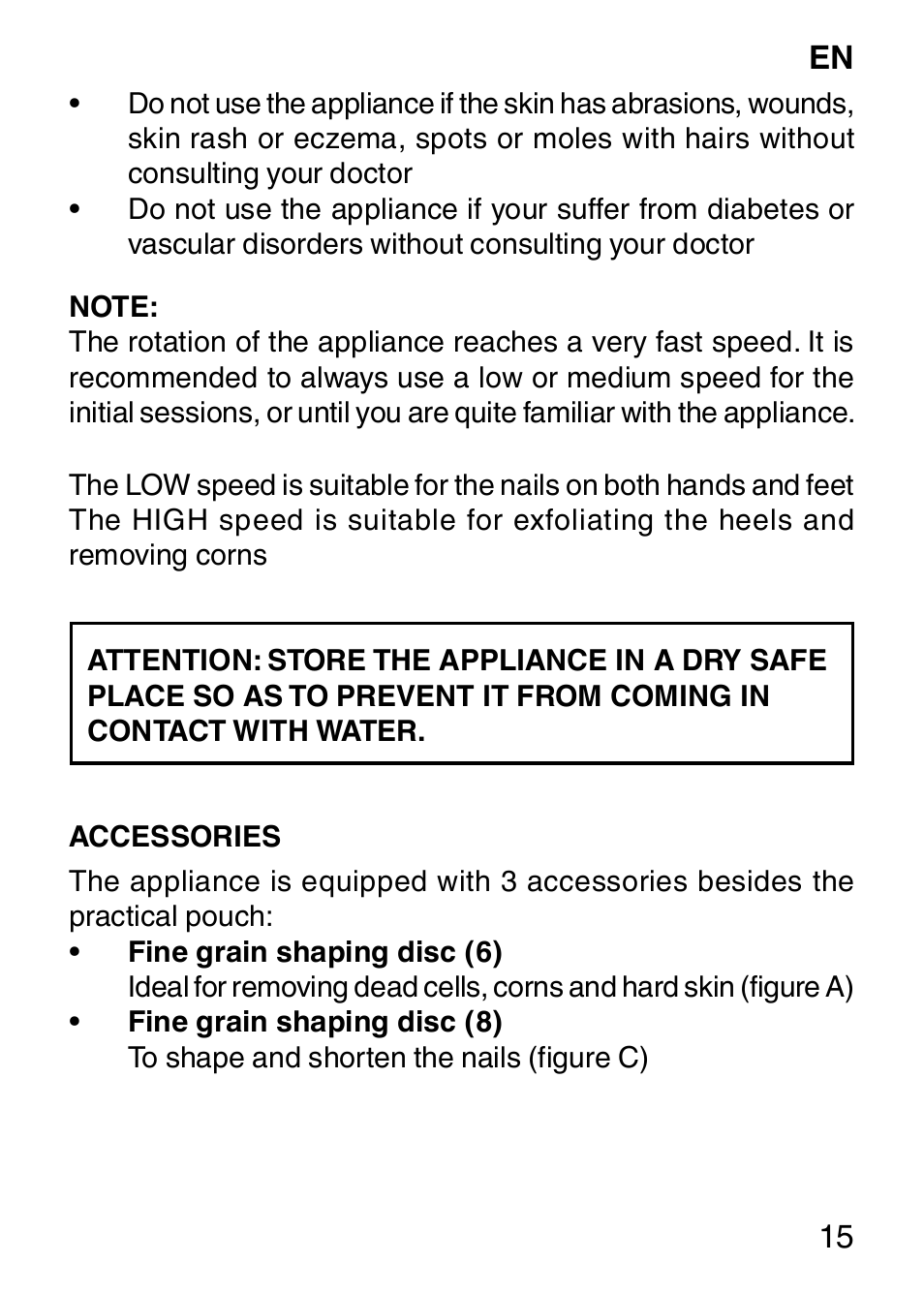 Imetec BELLISSIMA SENSITIVE MP1 100 User Manual | Page 17 / 29