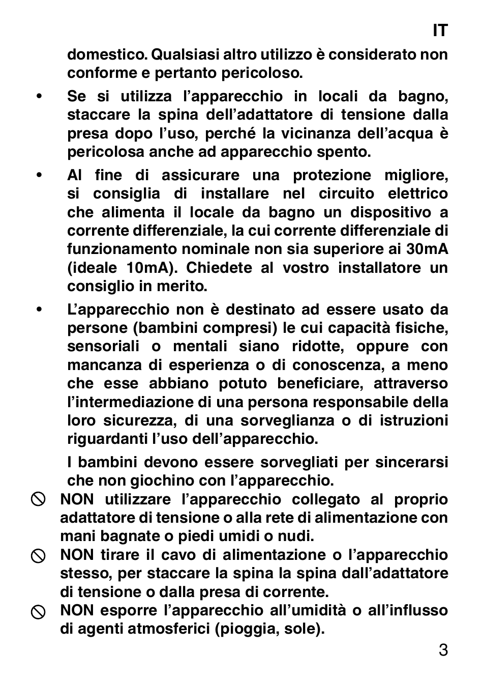 Imetec BELLISSIMA SENSITIVE MP1 100 User Manual | Page 5 / 29