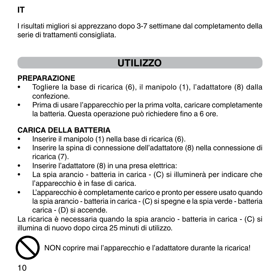 Utilizzo | Imetec BELLISSIMA FACE FX User Manual | Page 14 / 92
