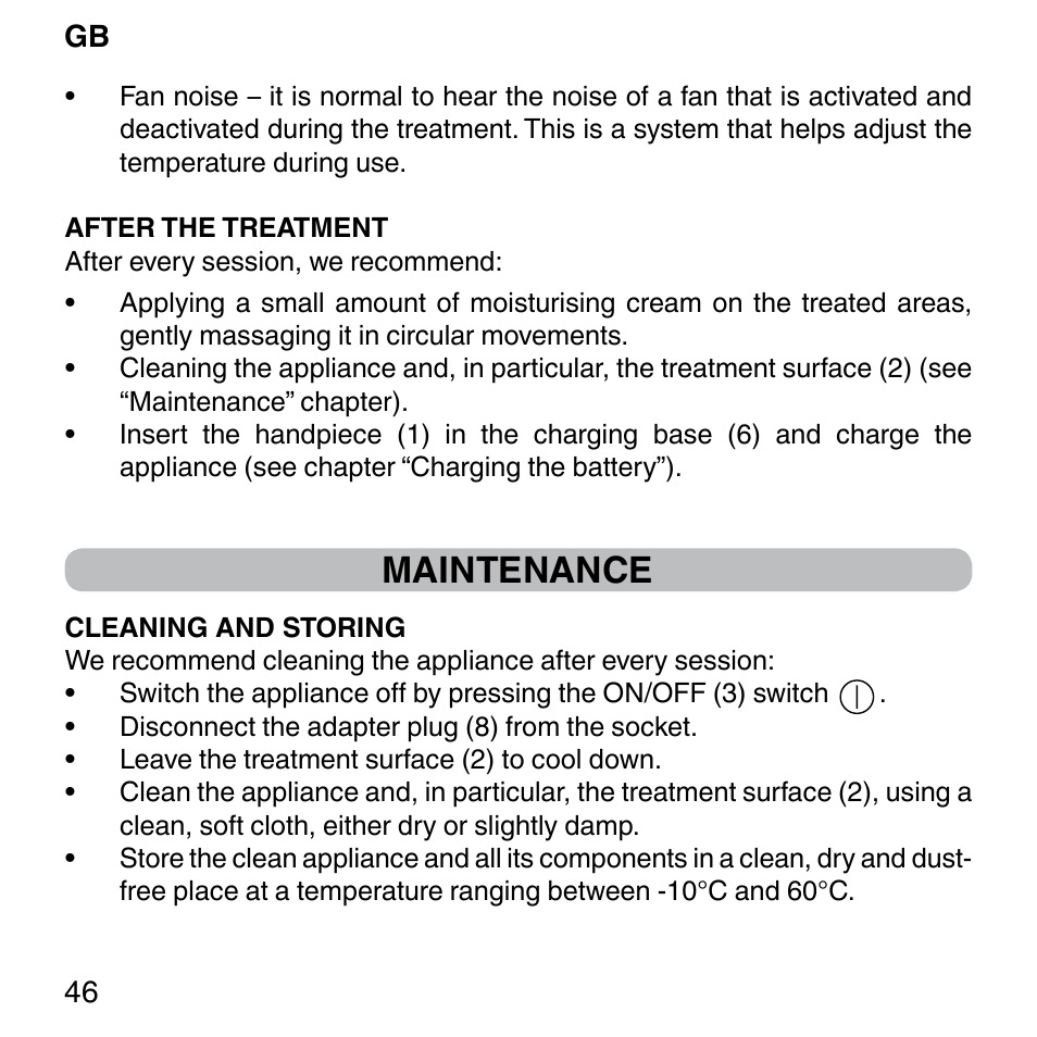 Maintenance | Imetec BELLISSIMA FACE FX User Manual | Page 50 / 92