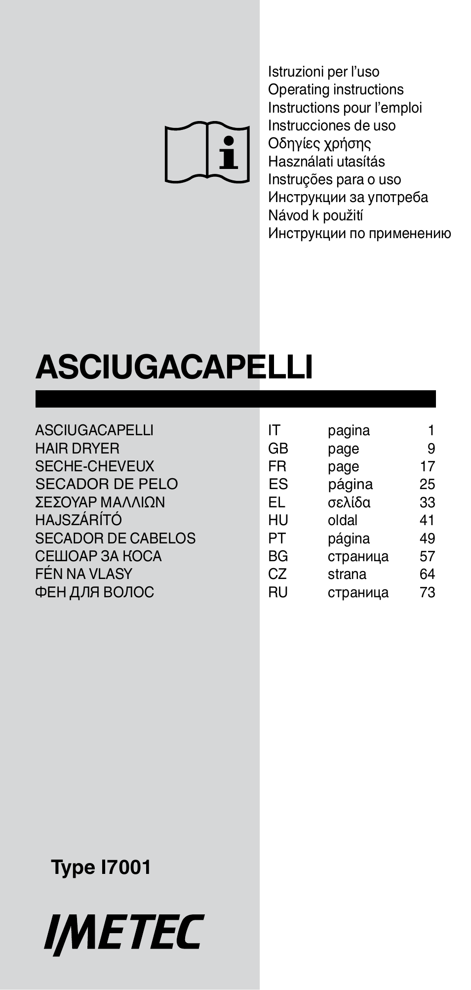 Imetec BELLISSIMA PC5 2500 User Manual | 84 pages