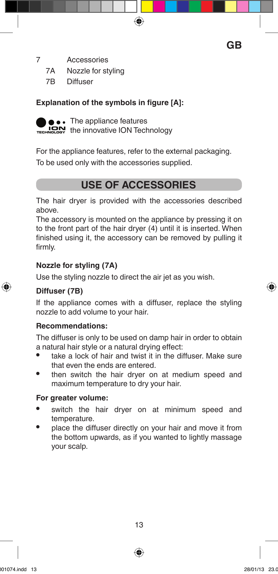 Use of accessories | Imetec BELLISSIMA K5 2000 User Manual | Page 15 / 84