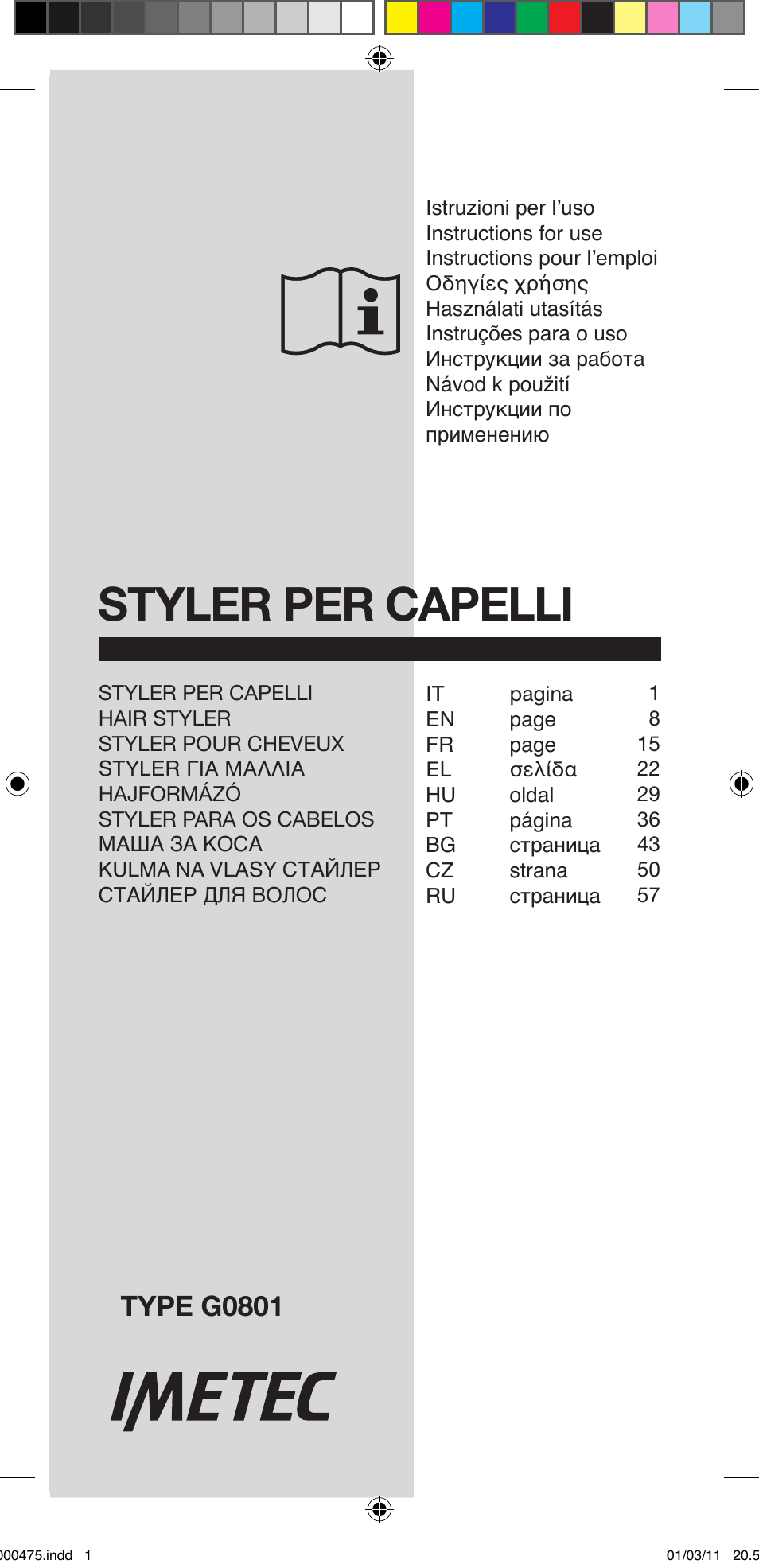 Imetec BELLISSIMA MULTICURL S1 700 User Manual | 66 pages