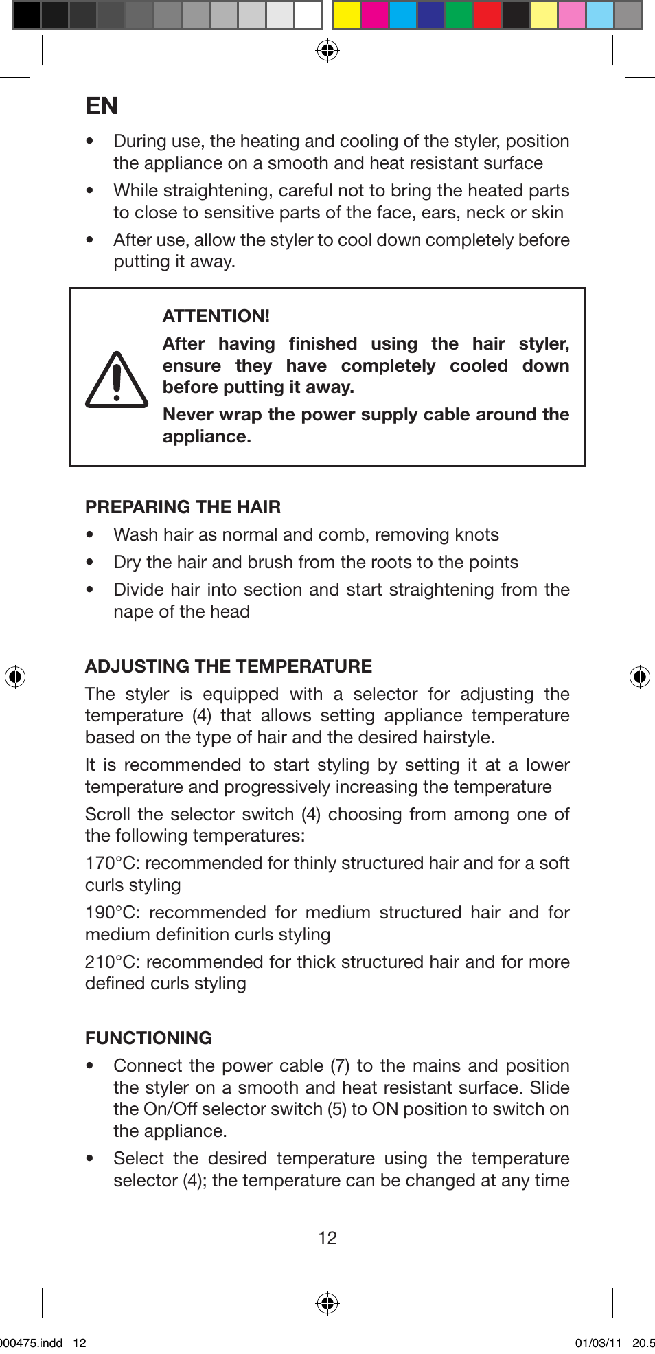 Imetec BELLISSIMA MULTICURL S1 700 User Manual | Page 14 / 66