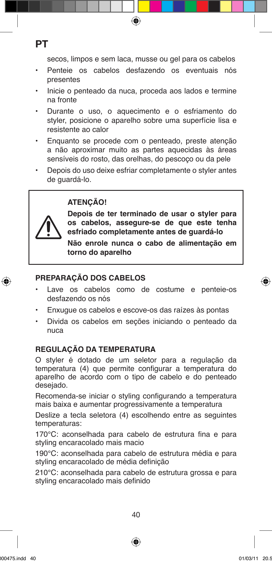 Imetec BELLISSIMA MULTICURL S1 700 User Manual | Page 42 / 66