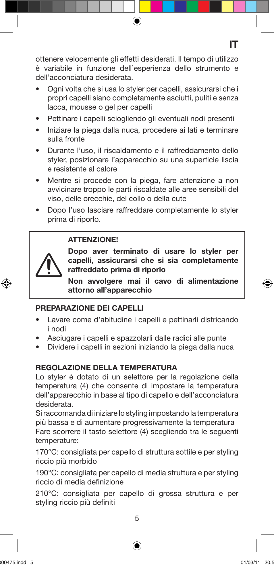 Imetec BELLISSIMA MULTICURL S1 700 User Manual | Page 7 / 66