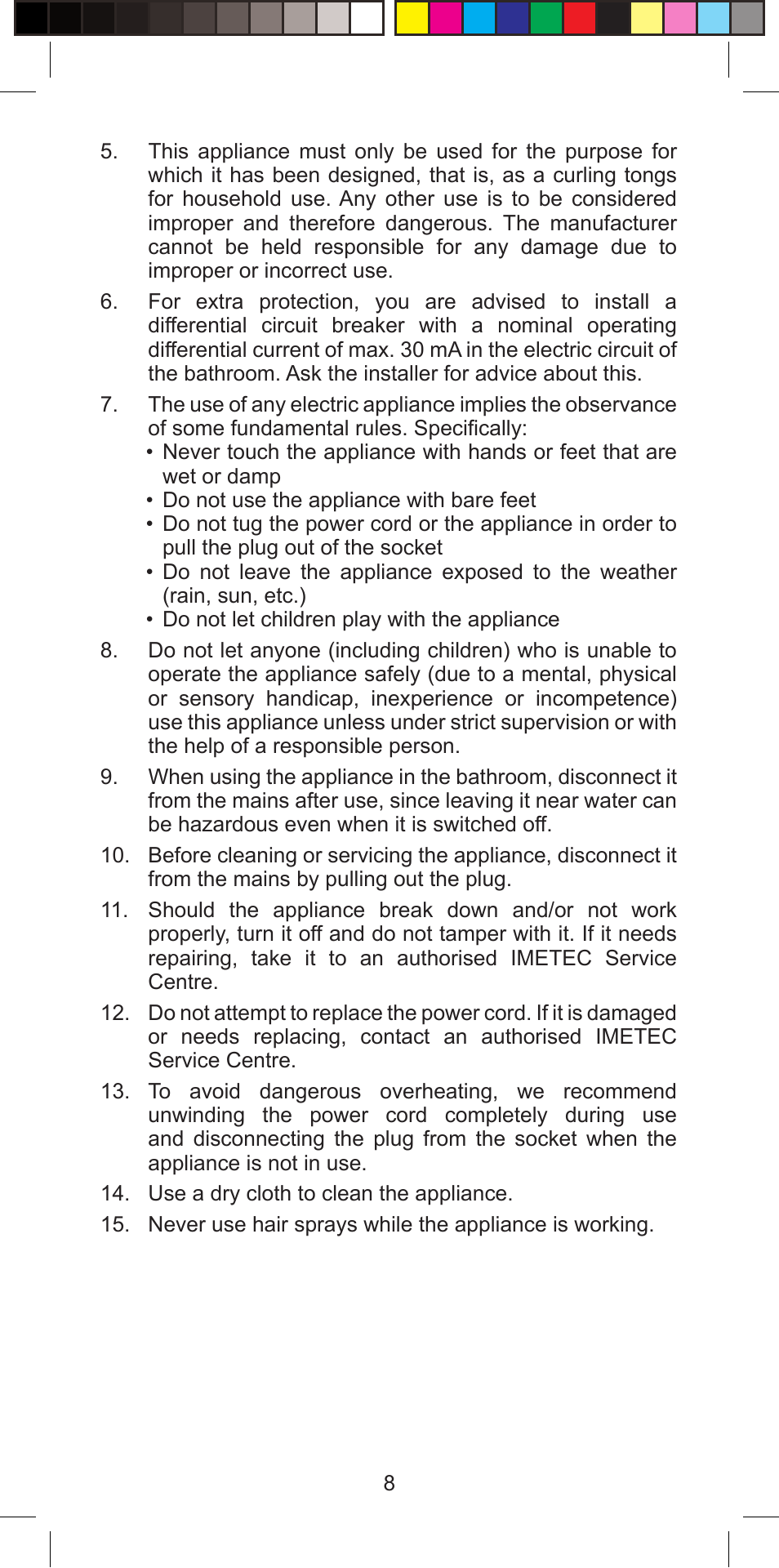 Imetec BELLISSIMA PROFESSIONAL G10 900 User Manual | Page 11 / 57