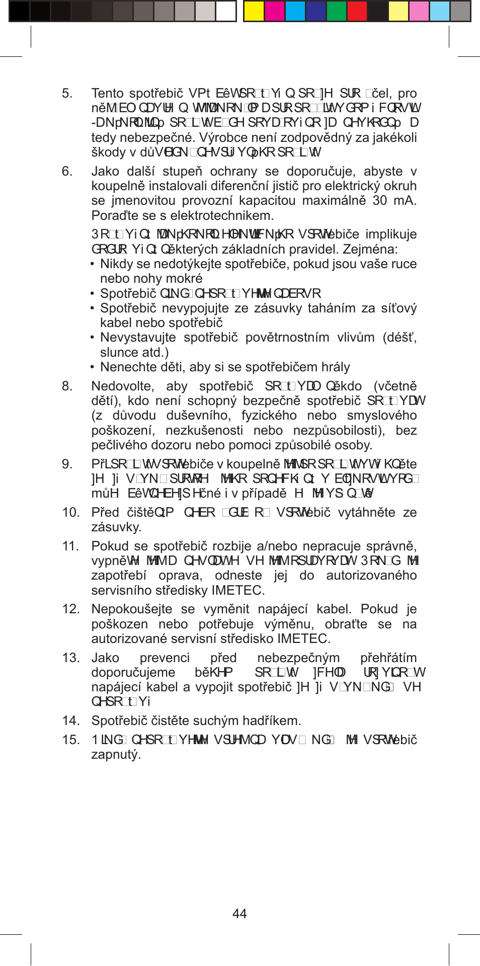 Imetec BELLISSIMA PROFESSIONAL G10 900 User Manual | Page 47 / 57