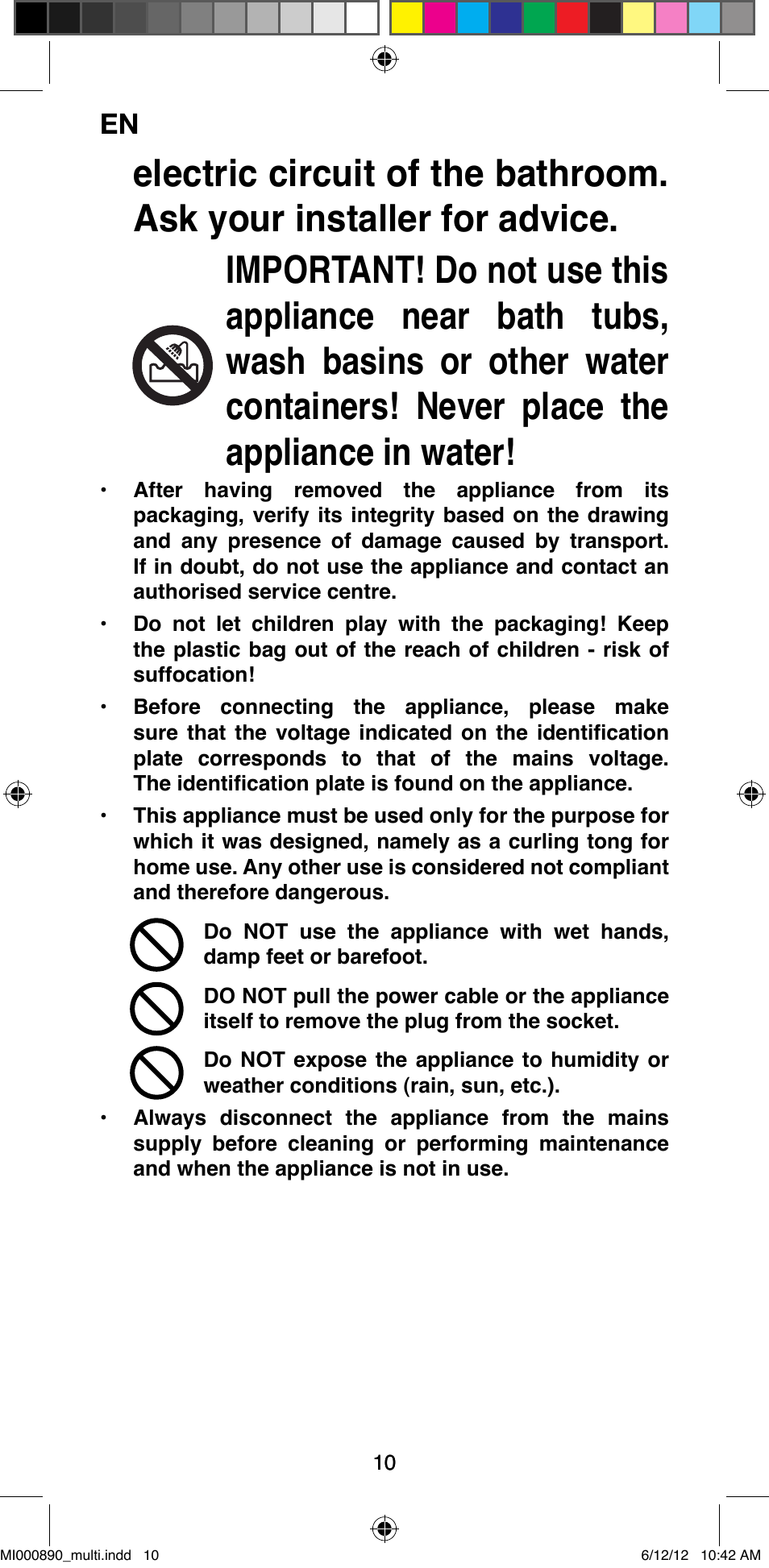 Imetec BELLISSIMA G13 50 User Manual | Page 12 / 65