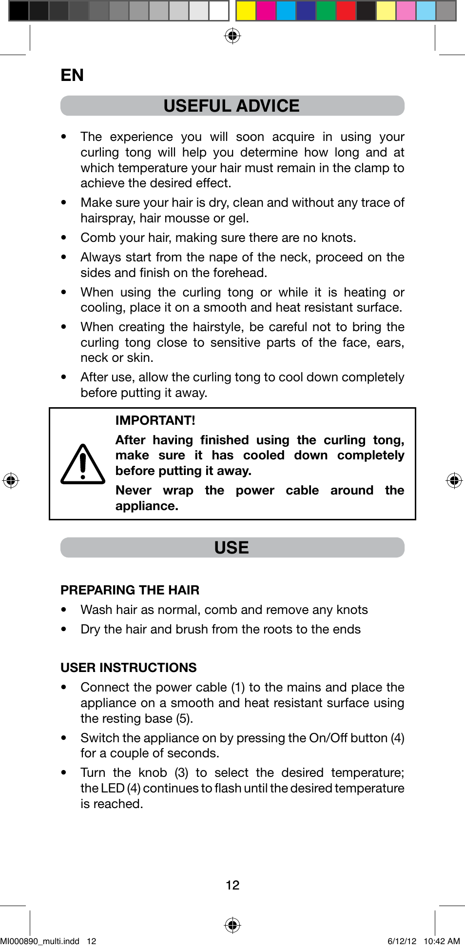 Useful advice | Imetec BELLISSIMA G13 50 User Manual | Page 14 / 65