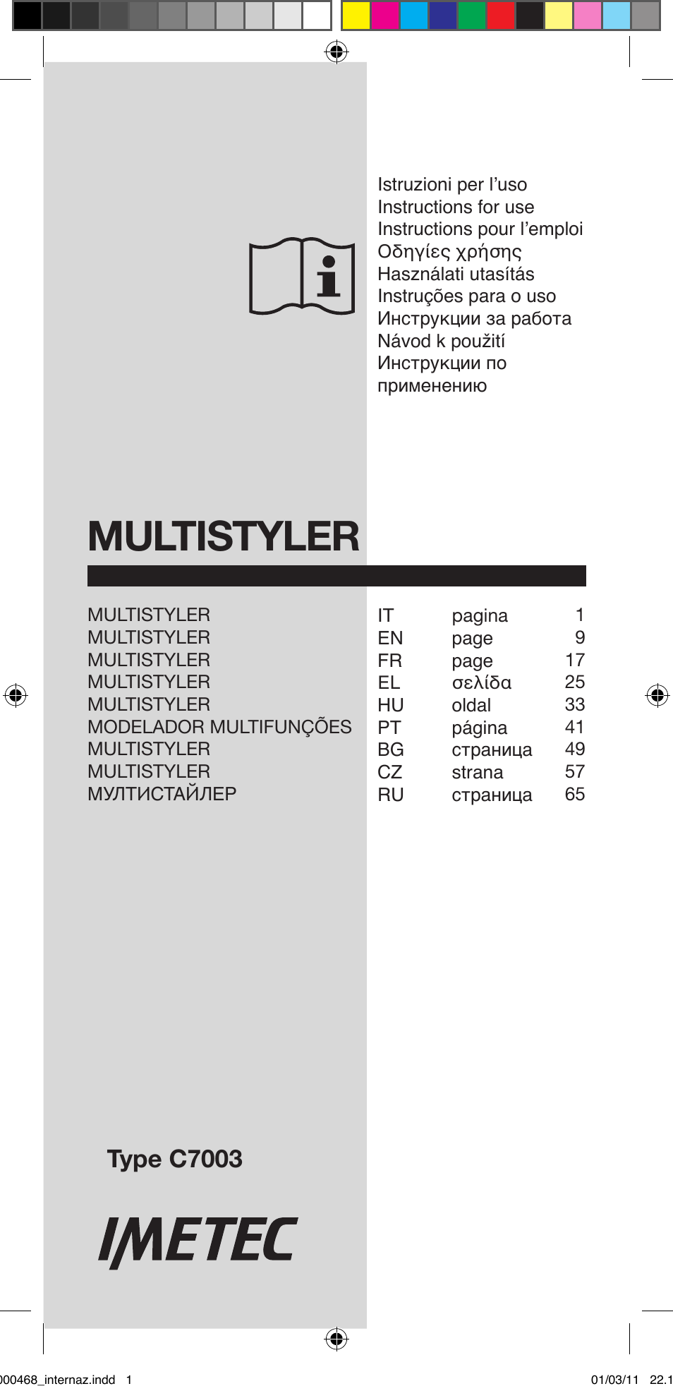 Imetec BELLISSIMA G9 90 User Manual | 76 pages