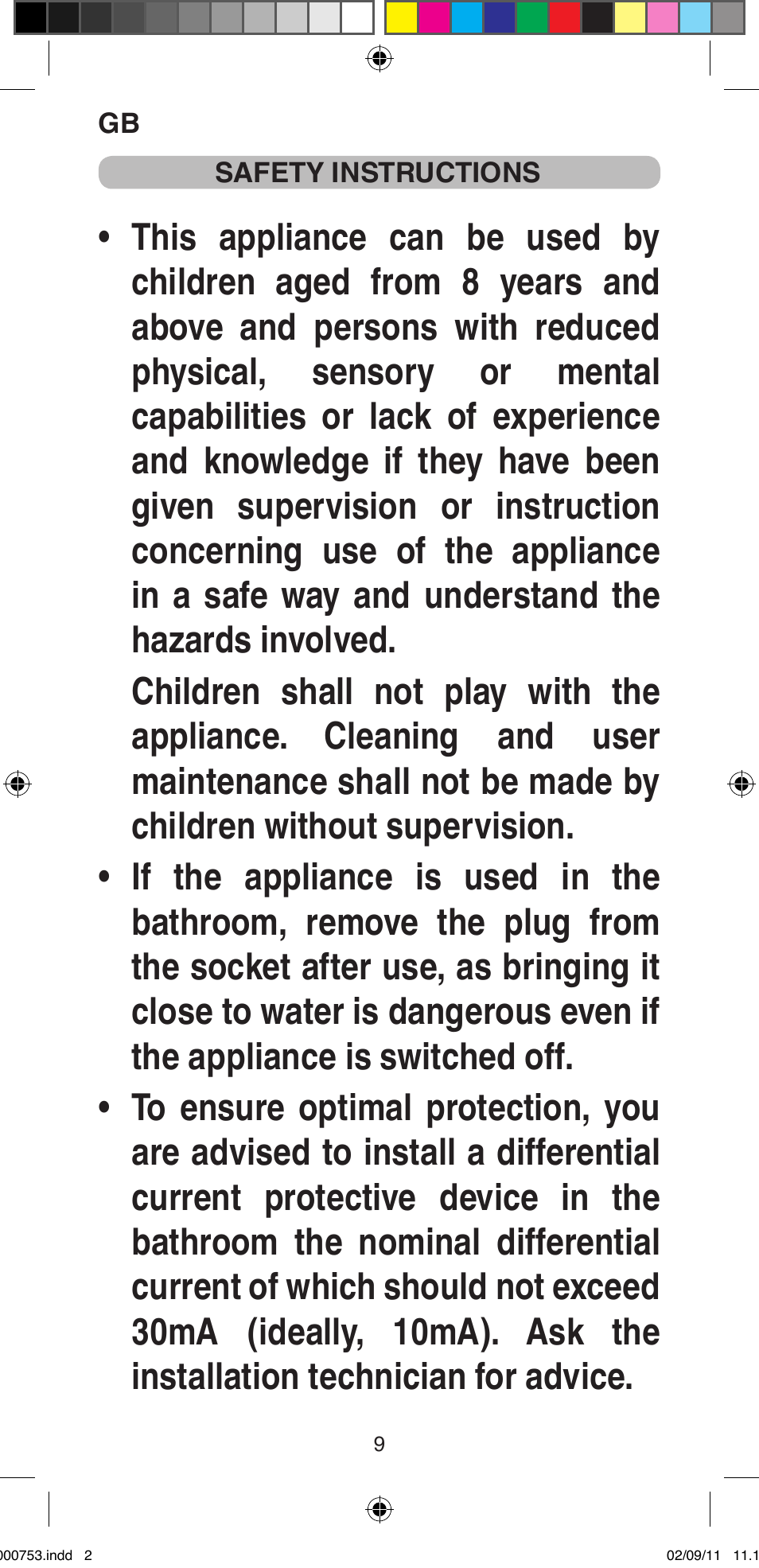 Imetec BELLISSIMA MAGIC TEXTURE B12 100 User Manual | Page 11 / 65