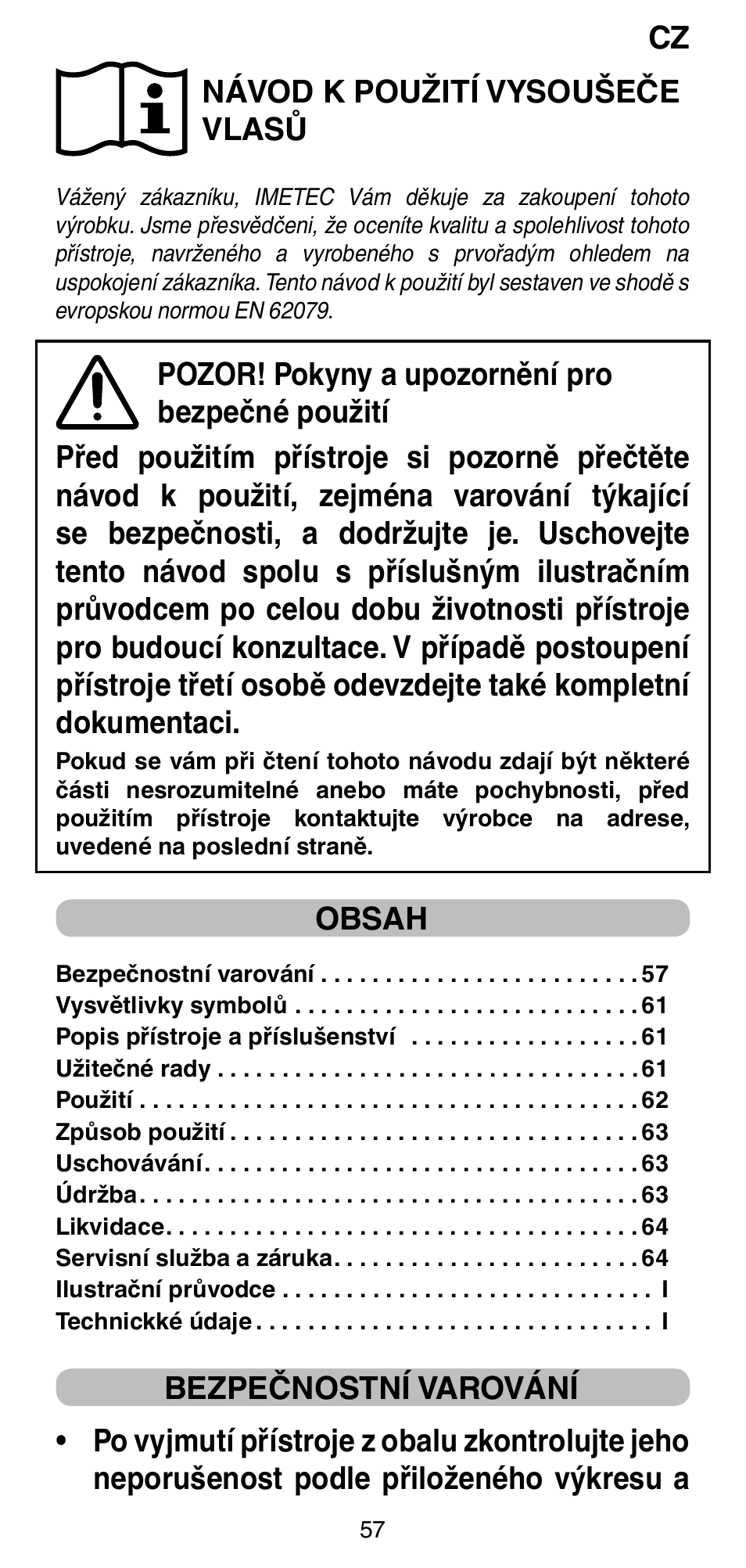 Imetec BELLISSIMA GH15 2000 User Manual | Page 59 / 79