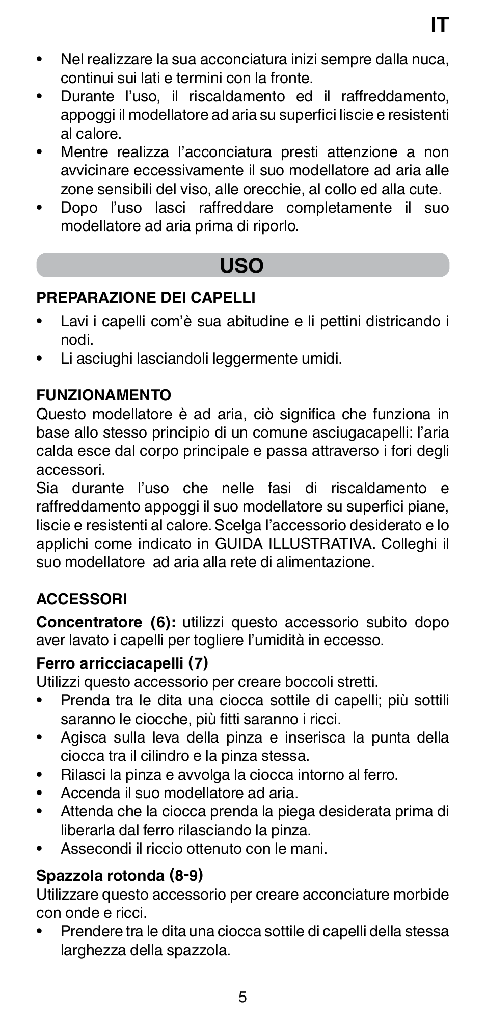 Imetec BELLISSIMA GH15 2000 User Manual | Page 7 / 79