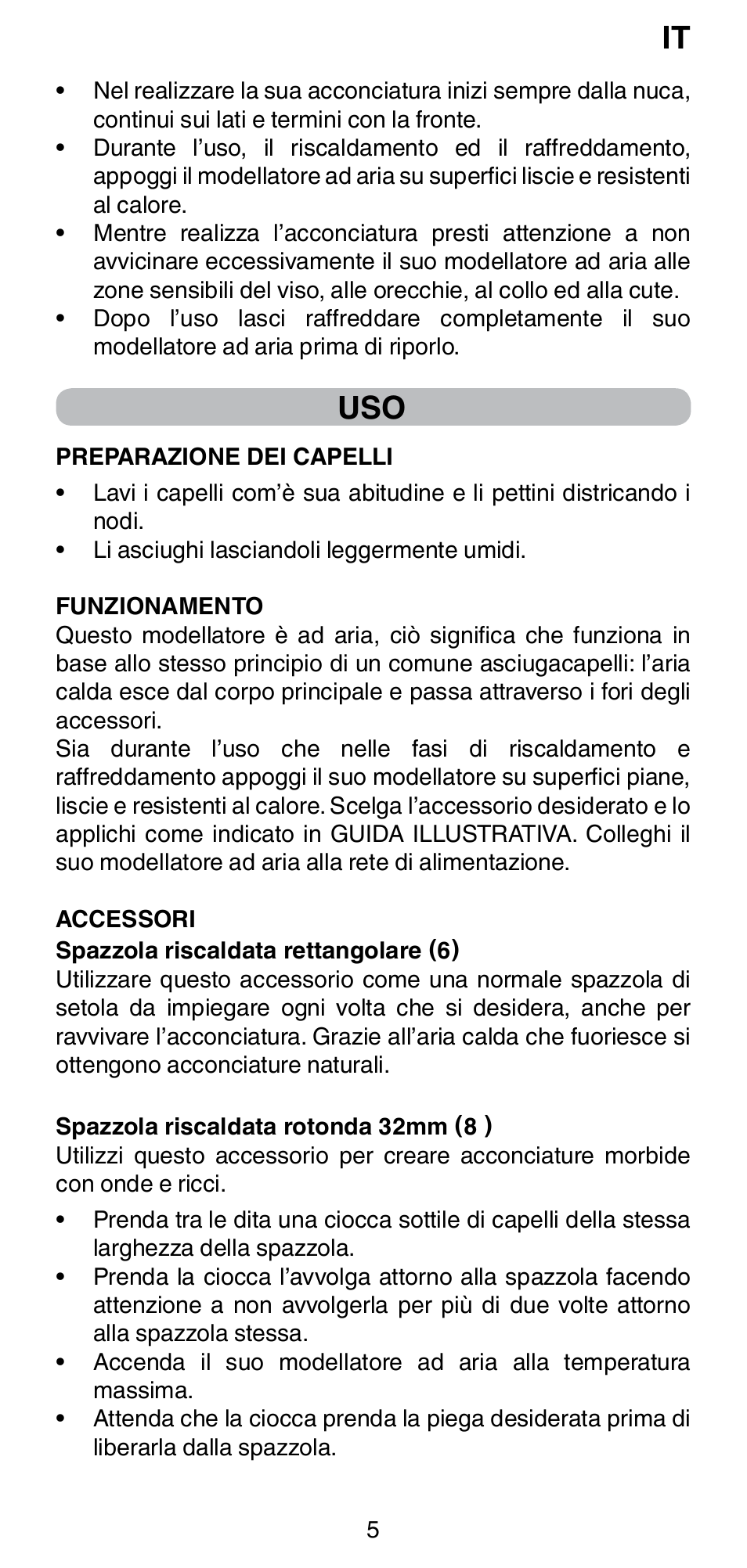 Imetec BELLISSIMA GH15 800 User Manual | Page 7 / 79