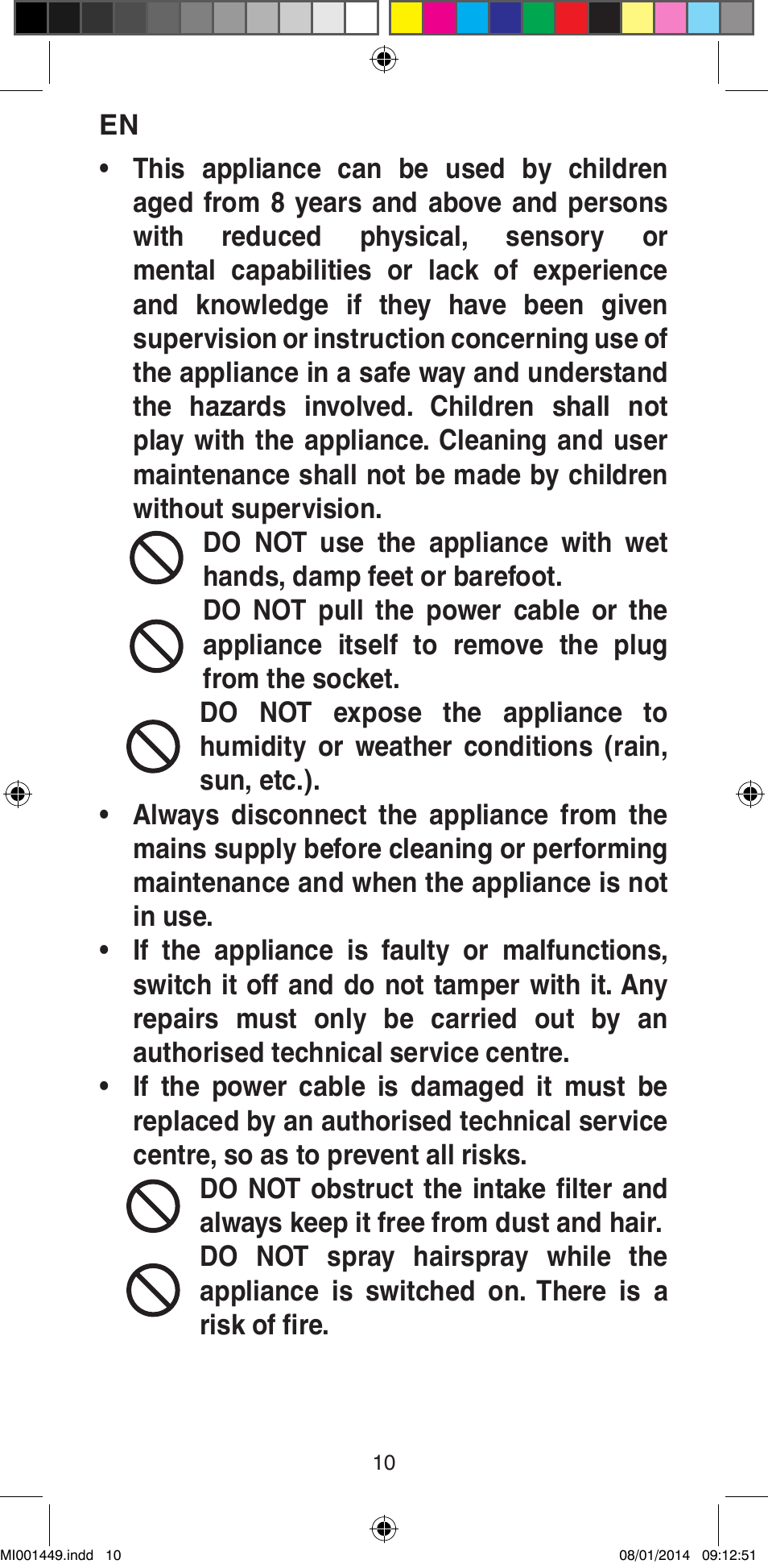 Imetec BELLISSIMA GH16 400 User Manual | Page 12 / 79