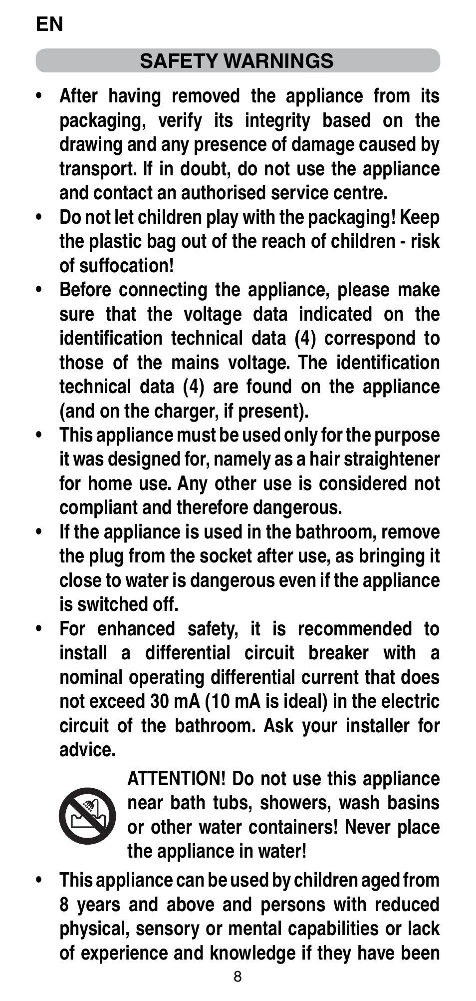 Imetec BELLISSIMA CREATIVITY B8 100 User Manual | Page 10 / 68