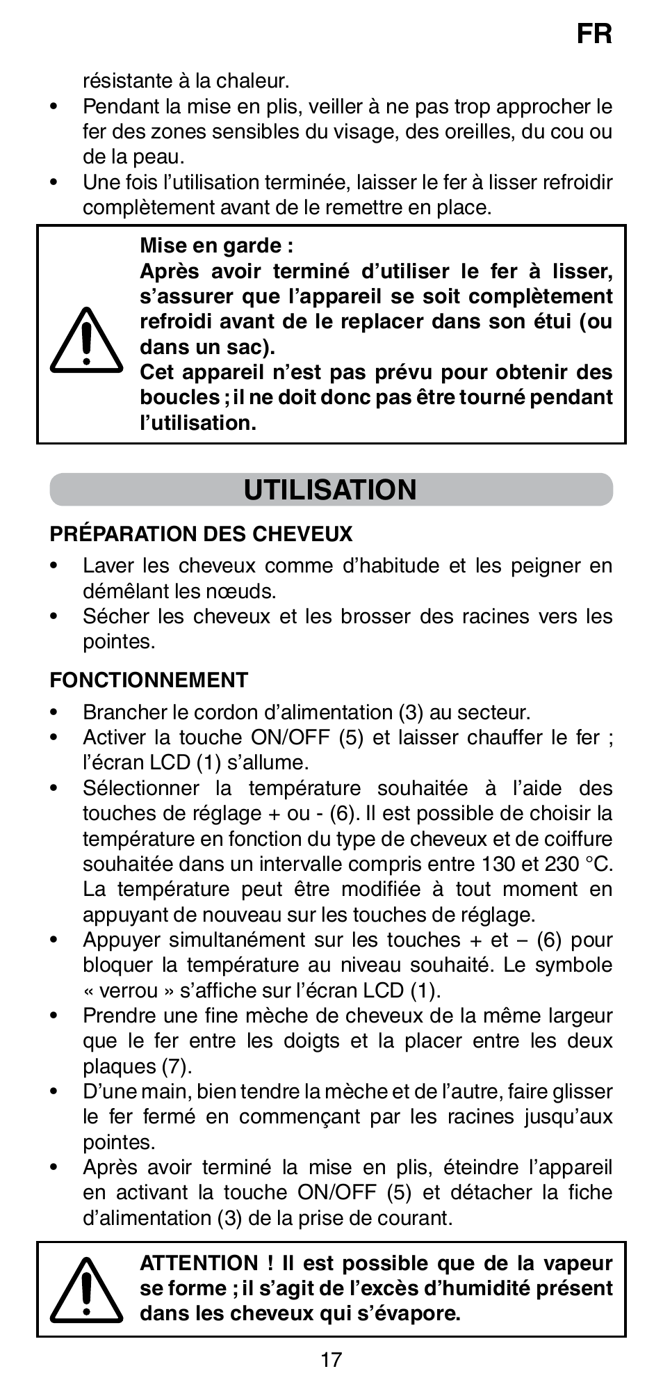 Utilisation | Imetec BELLISSIMA CREATIVITY B8 100 User Manual | Page 19 / 68