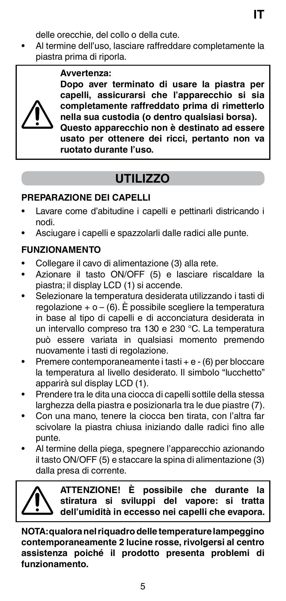 Utilizzo | Imetec BELLISSIMA CREATIVITY B8 100 User Manual | Page 7 / 68