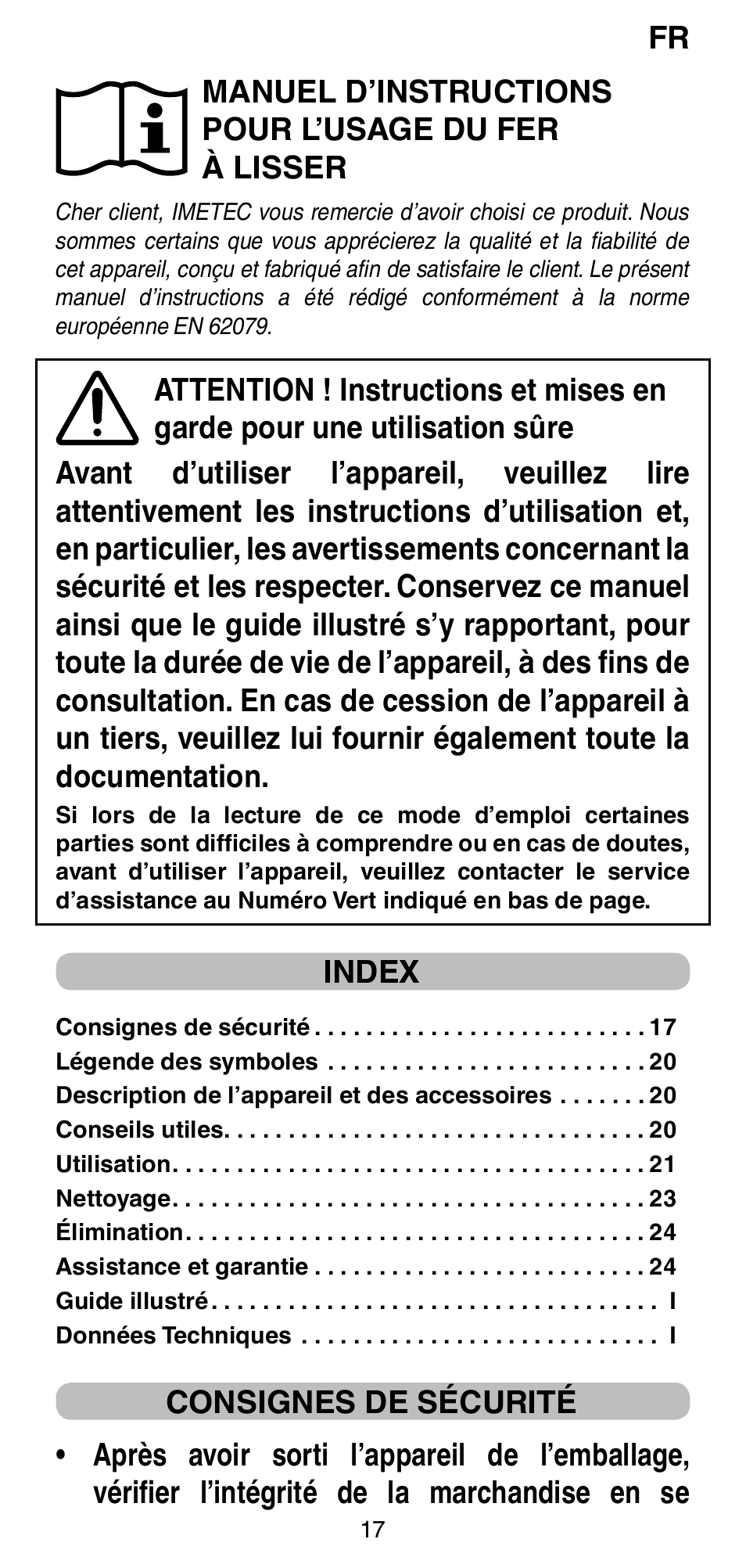 Index | Imetec BELLISSIMA CREATIVITY STYLE CREATOR B6 200 User Manual | Page 19 / 90